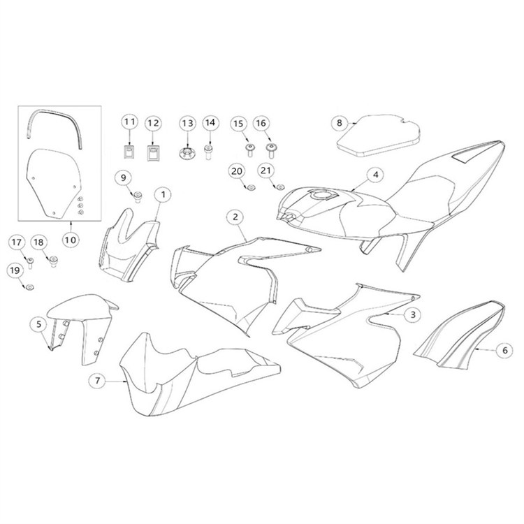 Inserto filettato M4 in gomma originale Ohvale GP0 STD (2014-2023)