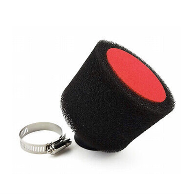 Filtro Aria pit bike 42 mm storto Rosso Nero