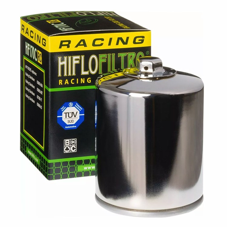 Filtro olio Harley Davidson Xl 1200 X ABS  Sportster Forty-Eight Anniversary (2018 - 2018) Racing Cromo Hiflo