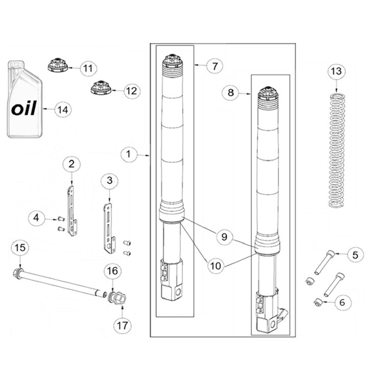 Stelo forcella sinistro  originale Ohvale GP2 (2021-2025) Racing