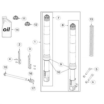 stelo forcella destro originale ohvale gp2 21 25 racing