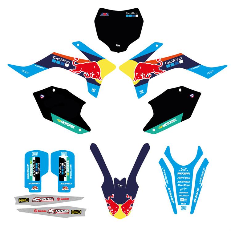Kit grafiche pit bike Apollo RXF Redbull