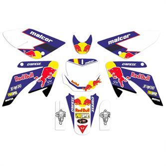 grafiche pit bike crf 70 redbull blu