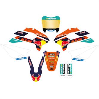 grafiche pit bike kayo krztt redbull white