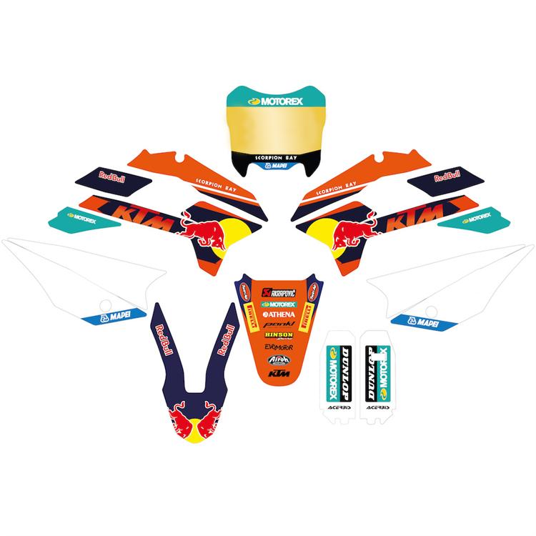 Kit grafiche pit bike KAYO KRZ/TT RedBull White