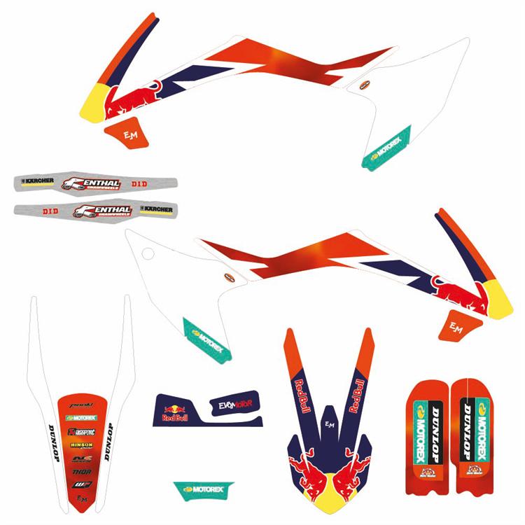 Kit grafiche pit bike replica ktm 65 Cairoli