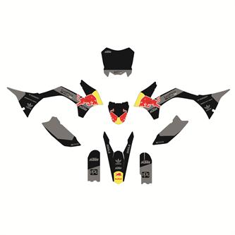 grafiche pit bike replica ktm 85 red bull nero grigio