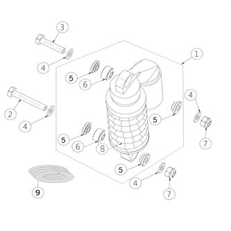 mono ammortizzatore k140 originale ohvale gp0 evo 22 25