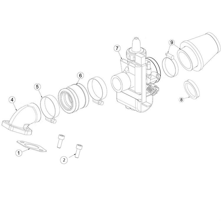Manicotto aspirazione originale Ohvale GP0 EVO 110 4 Marce (2022-2025) 