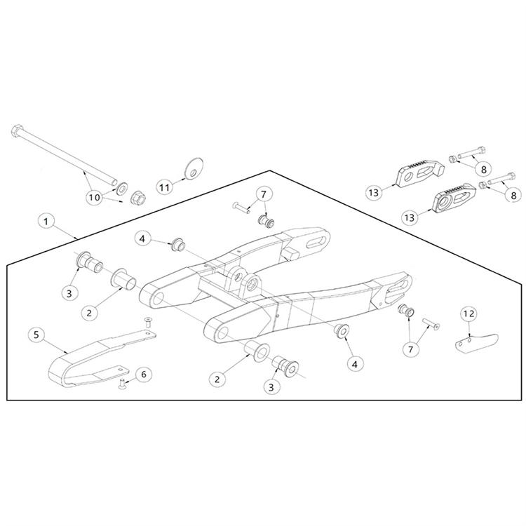Boccola perno forcellone esterna originale Ohvale GP0 EVO (2022-2025) 
