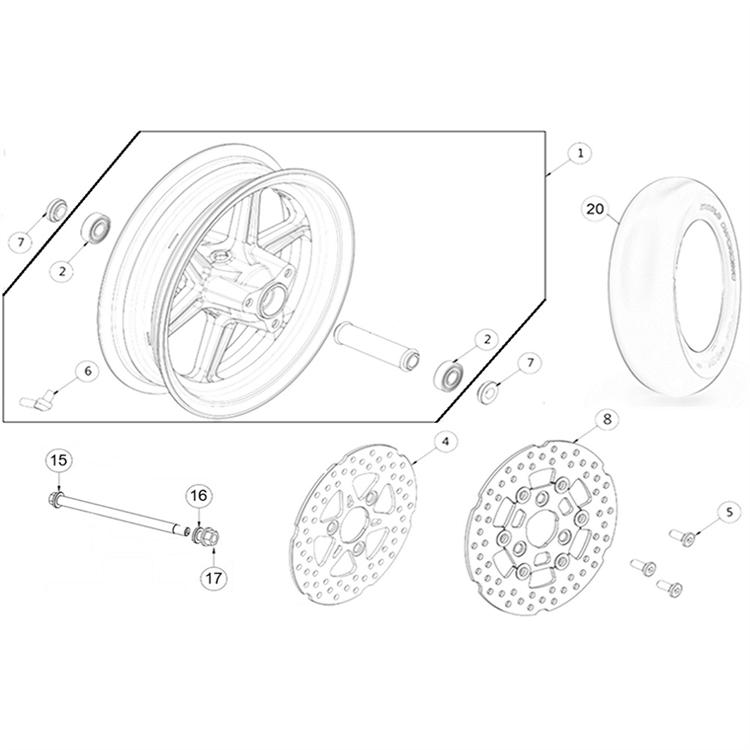 Disco freno anteriore 190 mm flottante originale Ohvale GP0 EVO (2022-2025) 