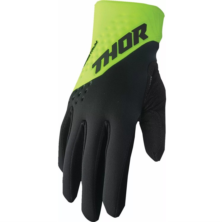 Guanti cross adulto THOR SPECTRUM INVERNALI Giallo Fluo Nero