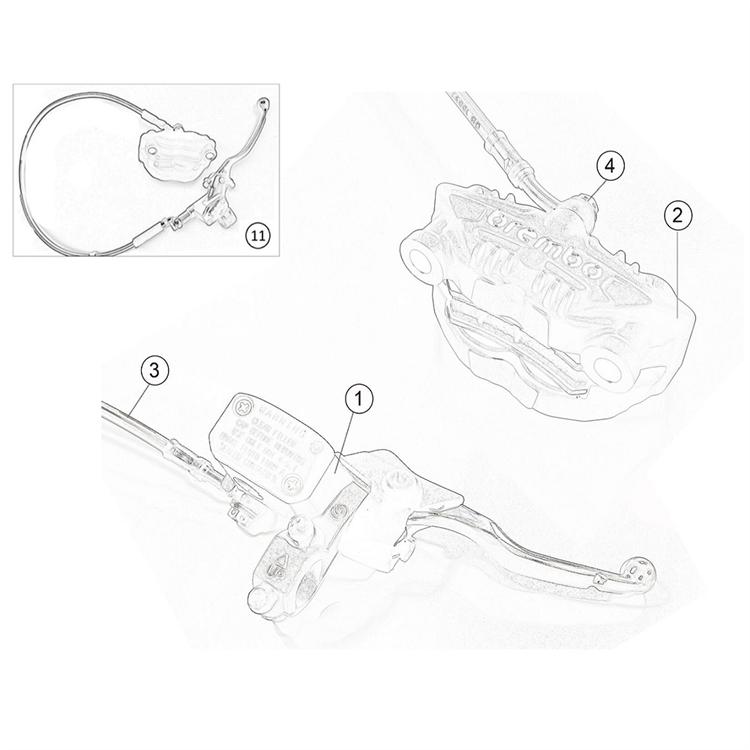 Parapolvere pompa freno anteriore originale Ohvale GP0 EVO (2022-2025) Brembo