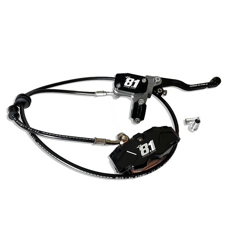 Impianto freno completo 8.1 anteriore pinza 82 mm Nero