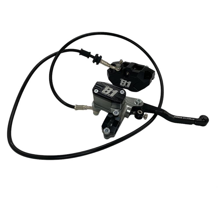 Impianto freno completo 8.1 anteriore pinza 84 mm Nero
