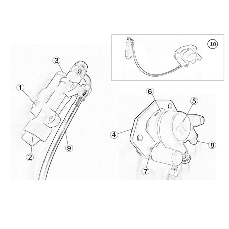 Kit pistone pompa freno posteriore originale Ohvale GP2 (2021-2025) Jjuan