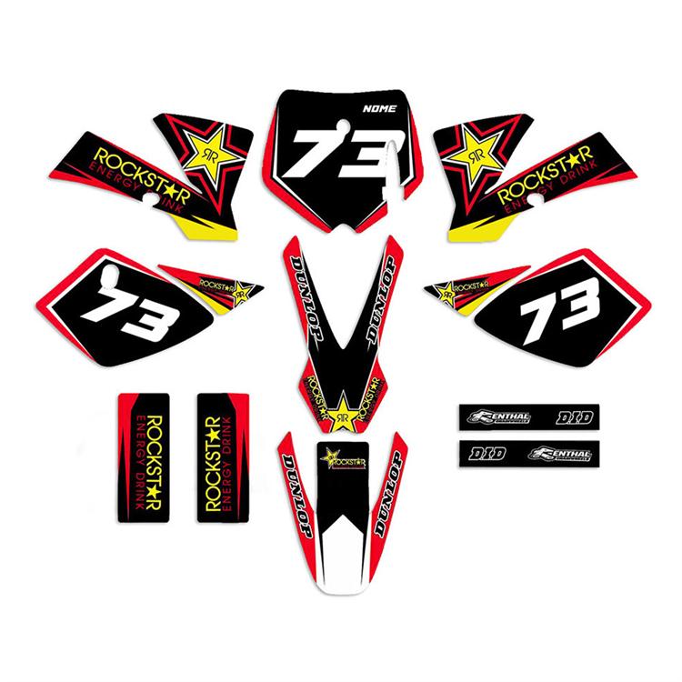 Kit grafiche KTM SX 50 (2004-2008) Rockstar Rosso