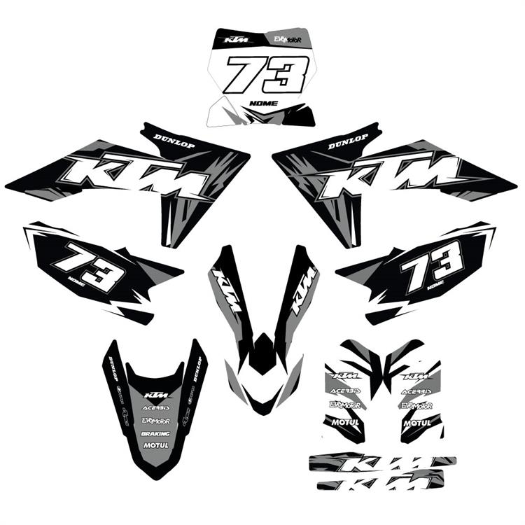 Kit grafiche KTM SX 65 (24-25) Ice gray