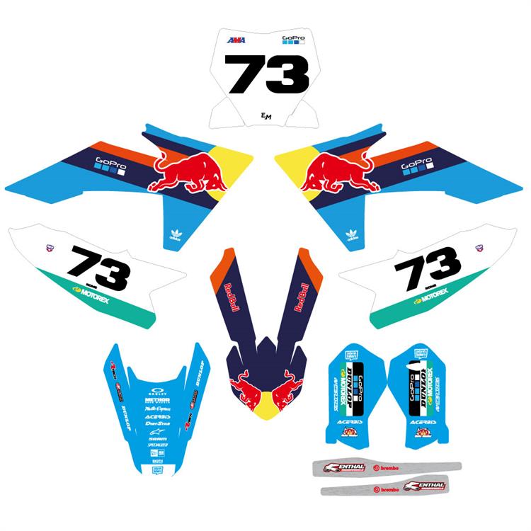 Kit grafiche KTM SX 65 (24-25) Redbull Bianche