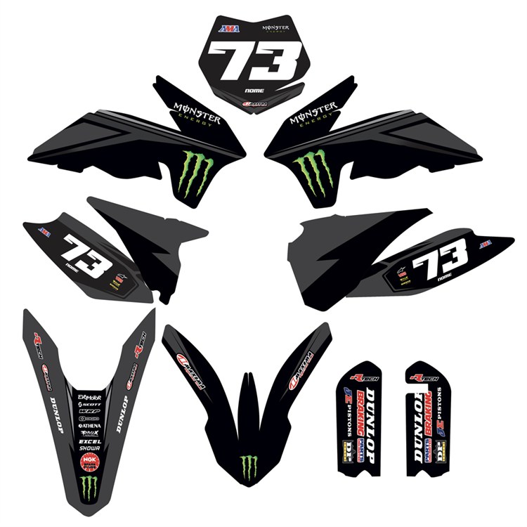 Kit grafiche KTM 85 SX (2013-2017) Monster Grigio 1