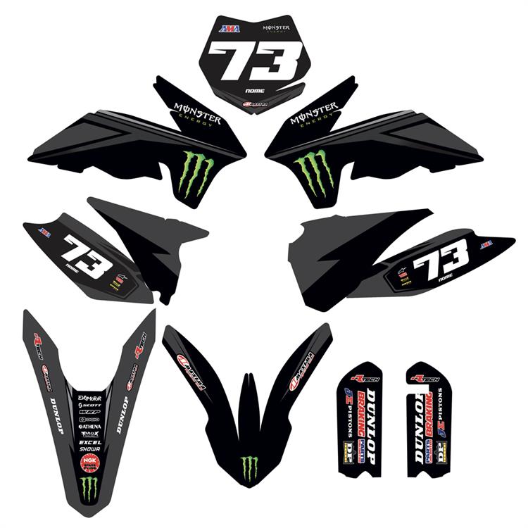 Kit grafiche KTM SX 85 (13-17) Monster Grigia 1