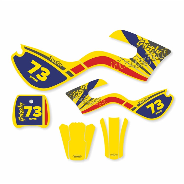 Kit grafiche Malaguti 50 Grizzly (2001-2011) Giallo