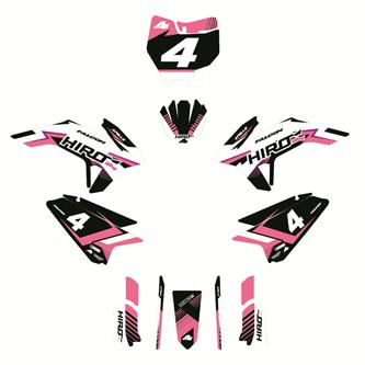 kit grafiche minicross 50 cc hiro falcon 10 10 rosa