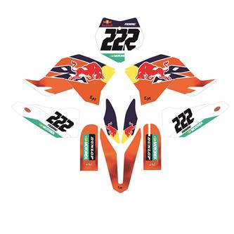 kit grafiche minicross replica ktm 50 cc cairoli