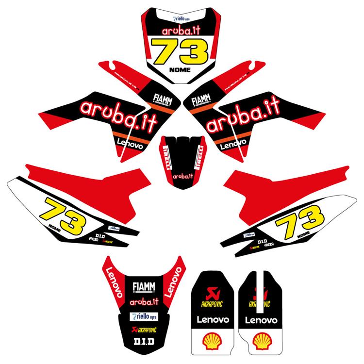 Kit grafiche pit bike CRF 65 Ducati personalizzabili