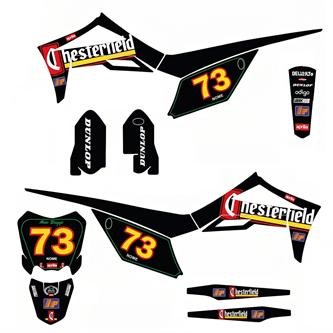 kit grafiche pit bike profive kf3 chesterfield nero kit grafiche pit bike profive kf3 chesterfield nero