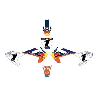 kit grafiche pit bike t moto m1to red bull