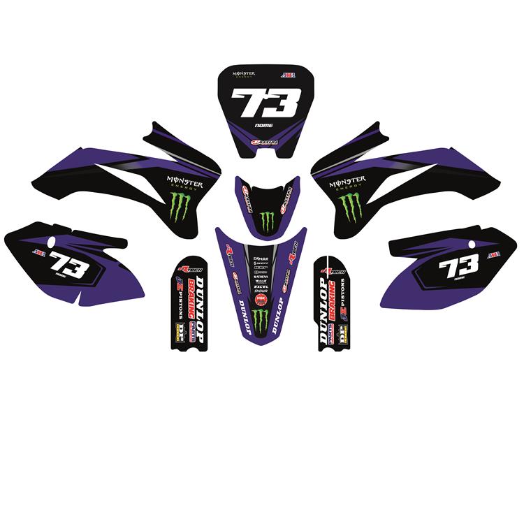 Kit grafiche pit bike TTR Monster Blu