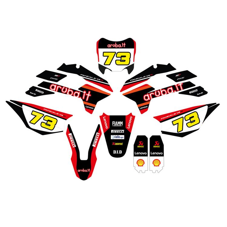 Kit grafiche pit bike KAYO KRZ/TT Ducati Aruba personalizzabili