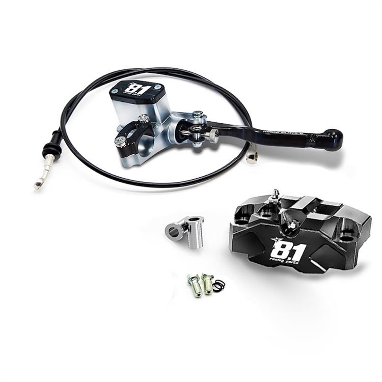 Kit Impianto freno 8.1 anteriore pinza 82 mm Nero
