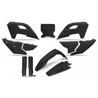 kit plastiche con parasteli husqvarna 125 tc 23 24 colore nero