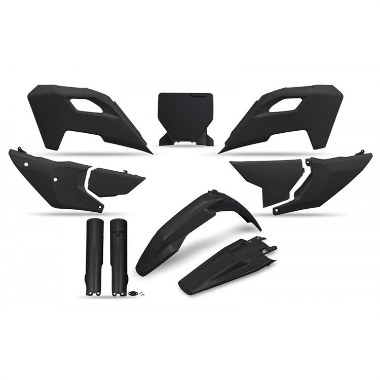 Kit plastiche con parasteli Husqvarna 125 TC (2023-2024) - colore Nero