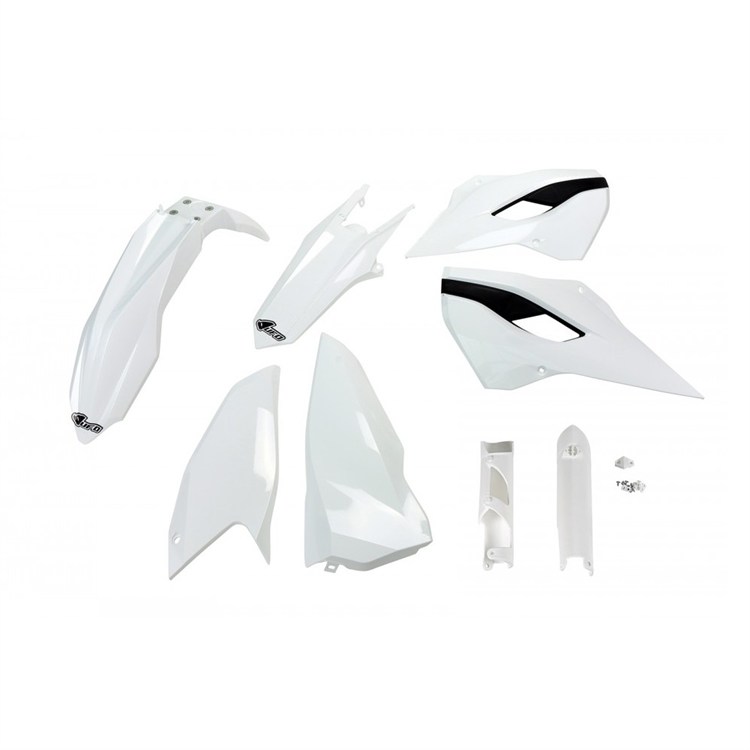 Kit plastiche con parasteli Husqvarna 125 TE (2014) - colore Bianco