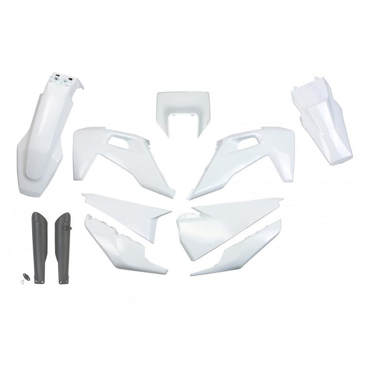 Kit plastiche con parasteli Husqvarna 501 FE (2020-2023) - colore Bianco