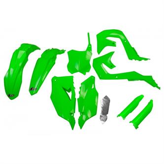 kit plastiche con parasteli kawasaki kx 250 f 21 24 colore verde