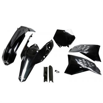 kit plastiche con parasteli ktm 125 sx 07 10 colore nero