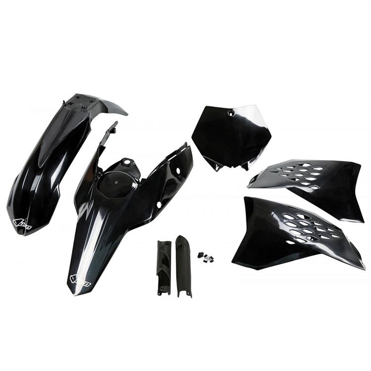 Kit plastiche con parasteli KTM 125 SX (2007-2010) - colore Nero