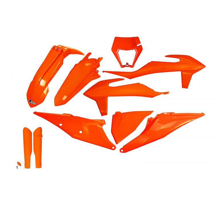 Kit plastiche con parasteli KTM 250 EXC-F (2020-2023) - colore Arancione fluo