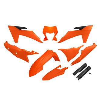 kit plastiche con parasteli ktm 300 sx 25 colore arancione fluo