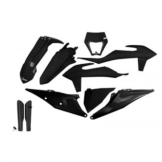 kit plastiche con parasteli ktm 350 exc f 20 23 colore nero