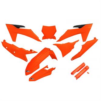 kit plastiche con parasteli ktm 450 sx f 23 24 colore arancione fluo