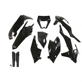 kit plastiche con parasteli ktm 500 exc f 17 19 colore nero