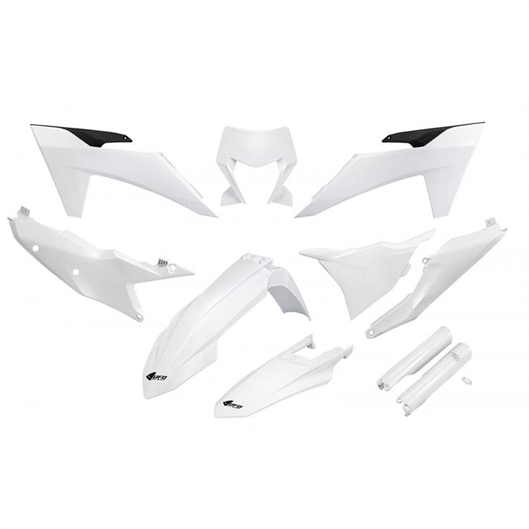 Kit plastiche con parasteli KTM 500 EXC-F (2024-2025) - colore Bianco