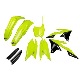 kit plastiche con parasteli suzuki rmz 250 19 24 colore giallo fluo