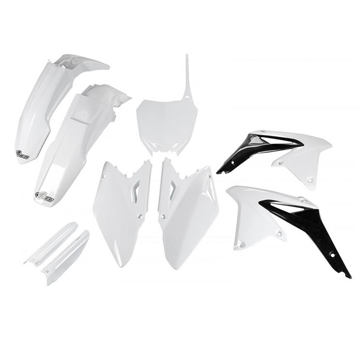 Kit plastiche con parasteli Suzuki RMZ 450 (2008-2017) - colore Bianco