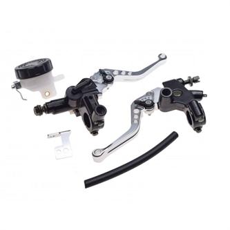 kit pompa freno leva frizione cnc argento